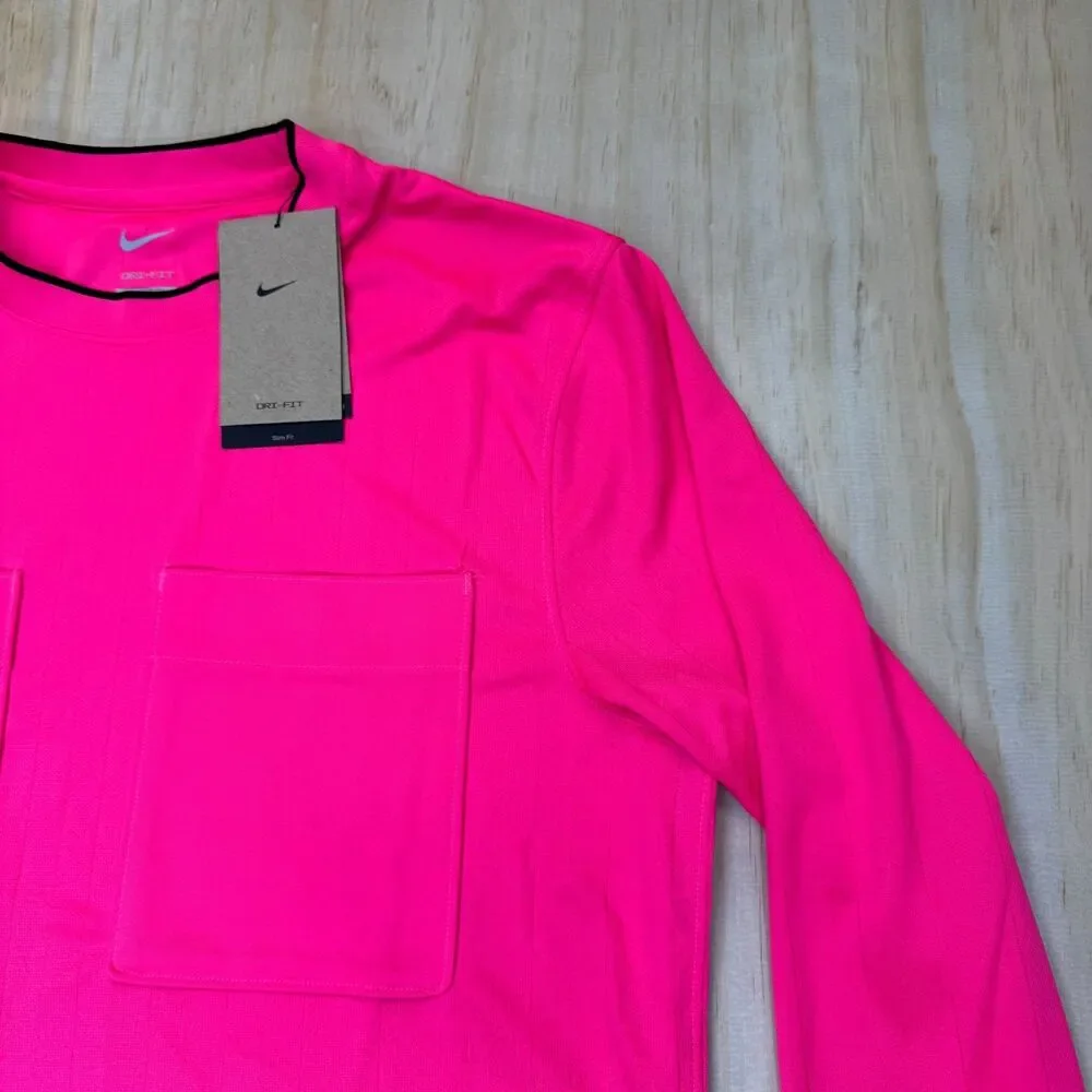 NEW Nike Dri-FIT Soccer Referee Jersey Shirt SLIM Fit Hyper Pink LG DH8027-645 - Picture 6 of 14